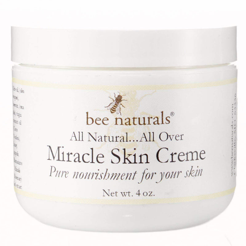 Bee Naturals Miracle Skin Creme - All Natural Skin Cream - Pure Nourishment for Your Skin (4 Oz) 4 Ounce - BeesActive Australia