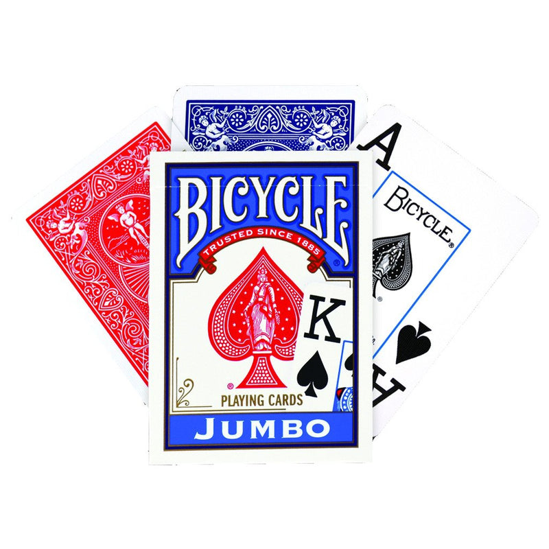 US Playing Card Company 1004560 Bicycle Poker Size Jumbo Index Playing Cards (Red or Blue) - BeesActive Australia