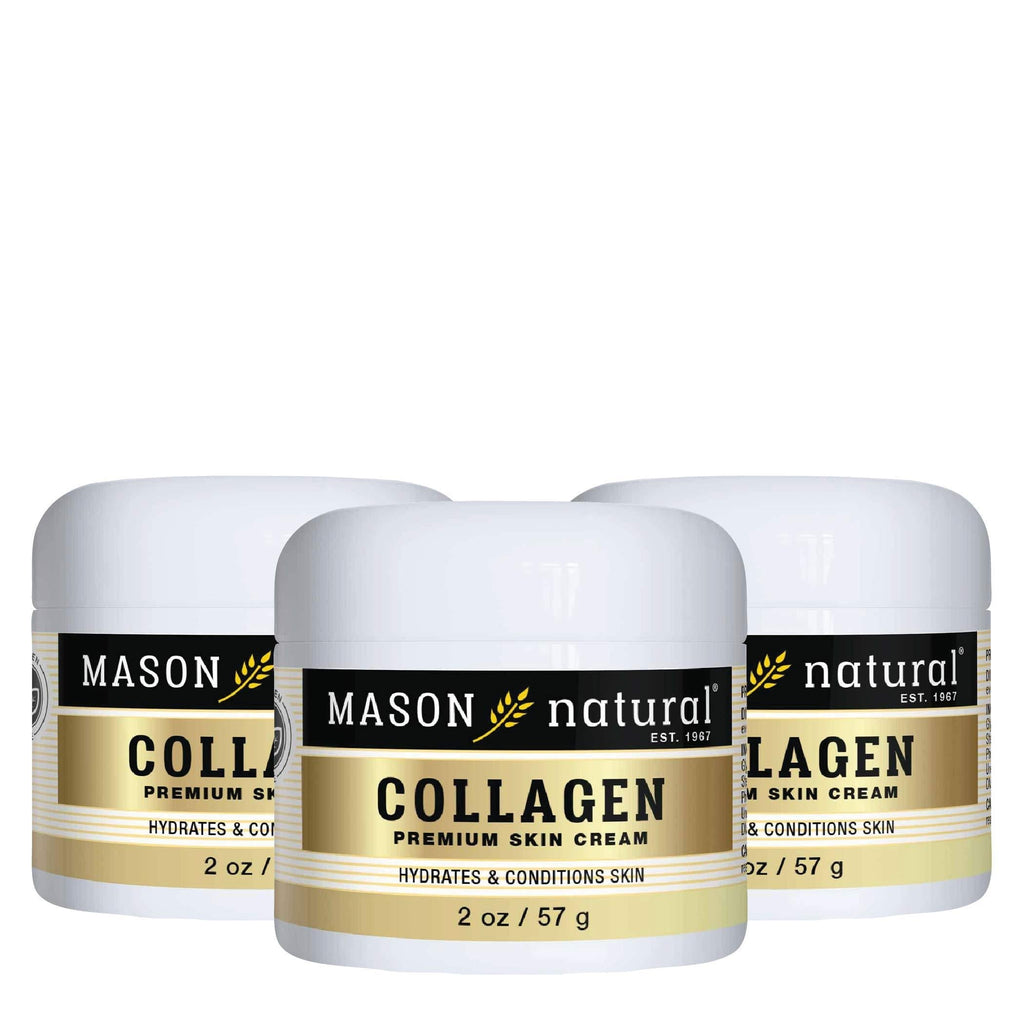 Mason Vitamins Collagen Beauty Cream 100% Pure Collagen Pear Scent, 2 Ounce Jar (Pack of 3) 2 Ounce (Pack of 3) - BeesActive Australia