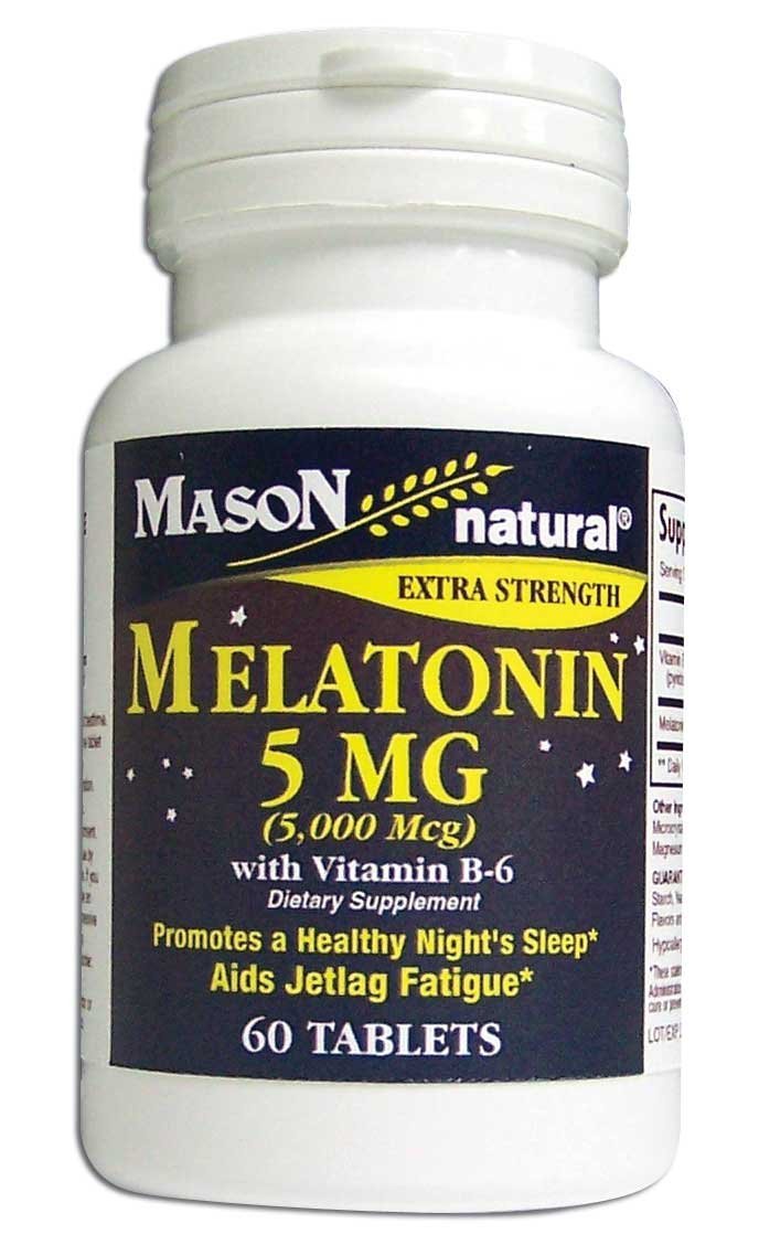 Mason Natural Vitamin Melatonin 5 Mg with Vitamin B-6 Extra Strength 60 Count 1 - BeesActive Australia