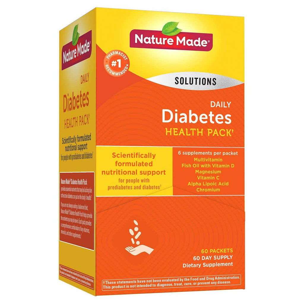 Diabetes Health Pack Nutritional Support for Diabetes and Pre-diabetes of 60 Packets (6 VITAMINS) - BeesActive Australia