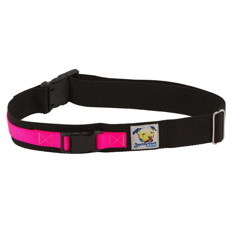 Squishy Face Studio Hands Free Dog Leash Belt Medium-Large Neon Pink - BeesActive Australia