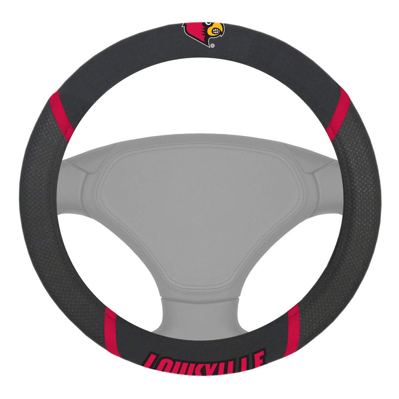 FANMATS NCAA University of Louisville Cardinals Polyester Steering Wheel Cover , 15"x15" - BeesActive Australia