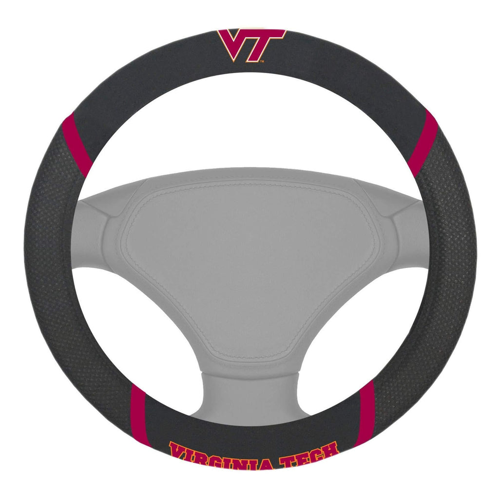 FANMATS 14939 NCAA Virginia Tech Hokies Polyester Steering Wheel Cover, 15"x15" - BeesActive Australia