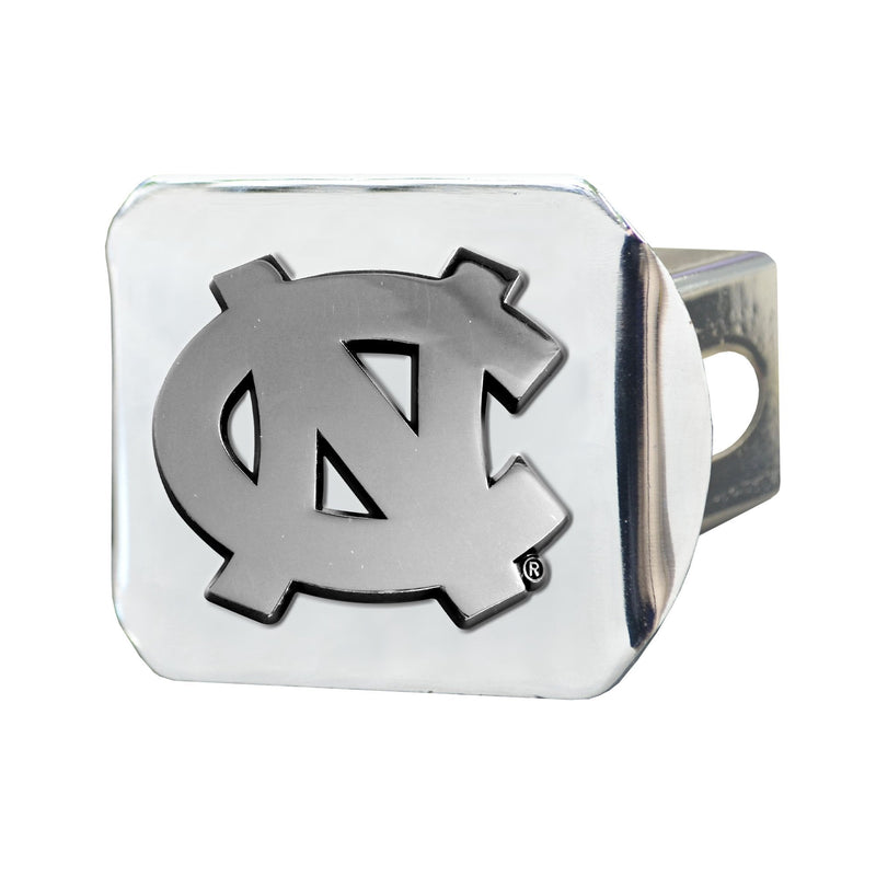 FANMATS 15052 NCAA UNC University of North Carolina - Chapel Hill Tar Heels Chrome Hitch Cover,Silver,3.4"x4" - BeesActive Australia