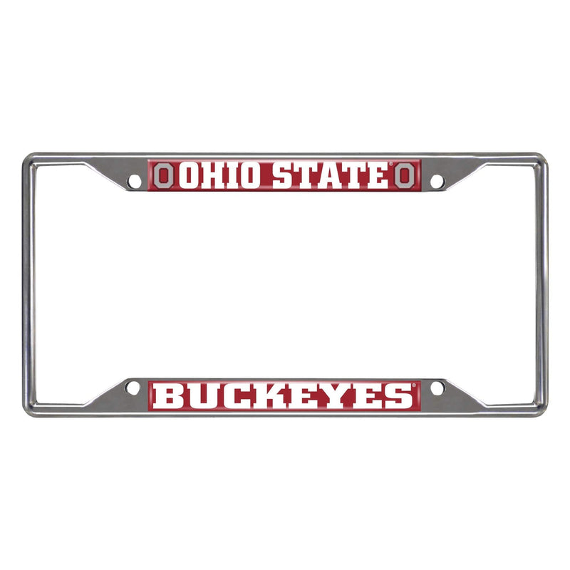 FANMATS NCAA Womens License Plate Frame Ohio State University 6.25"x12.25" chrome - BeesActive Australia