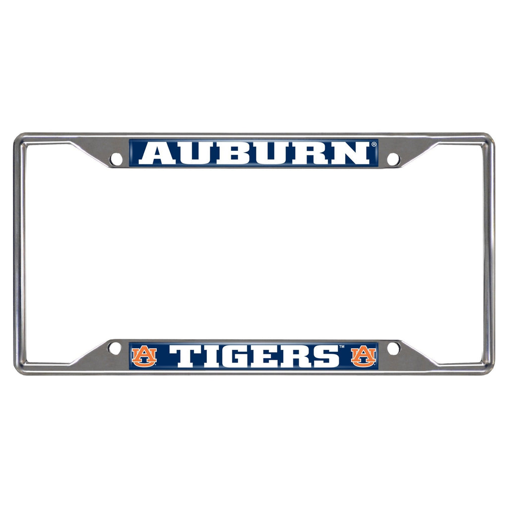 FANMATS NCAA Mens License Plate Frame Auburn University 6.25"x12.25" chrome - BeesActive Australia