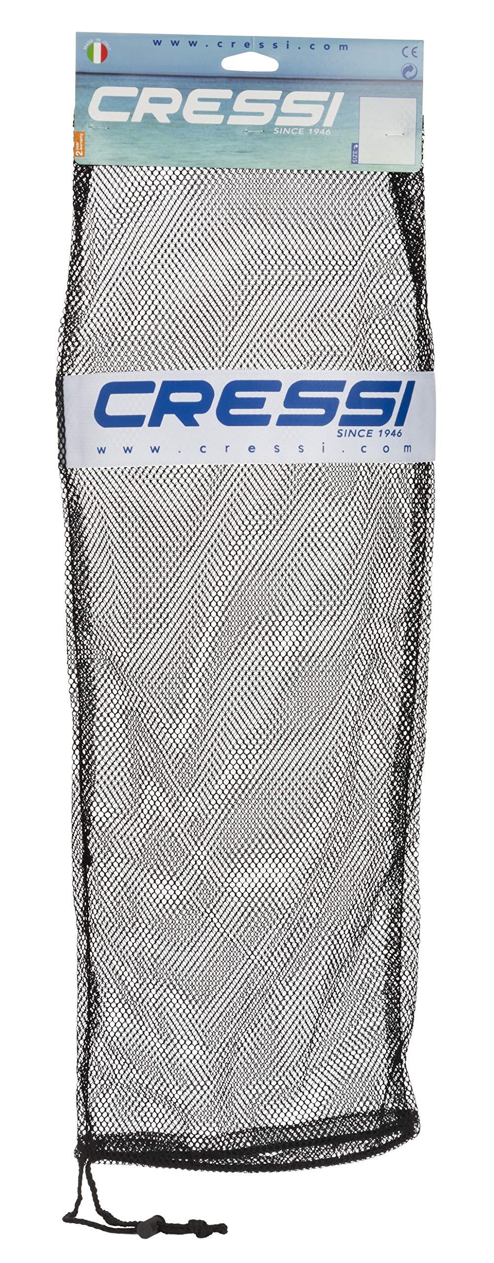 [AUSTRALIA] - Cressi Net Bag for Snorkeling, Scuba Freediving Sets - Mask, Snorkel, Fins Equipment Mesh Bag, Black, 29.5 x 10.6 in, 75 x 27.5 cm (BZ175003) 