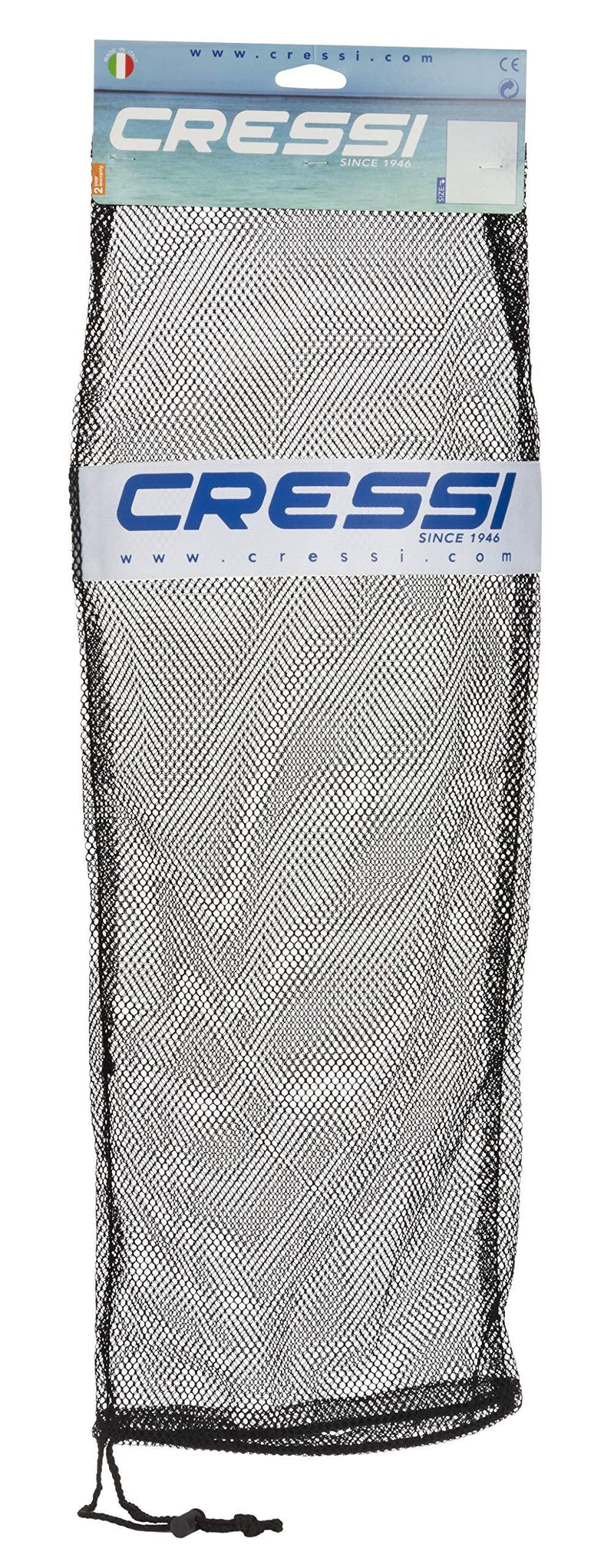 [AUSTRALIA] - Cressi Net Bag for Snorkeling, Scuba Freediving Sets - Mask, Snorkel, Fins Equipment Mesh Bag, Black, 29.5 x 10.6 in, 75 x 27.5 cm (BZ175003) 