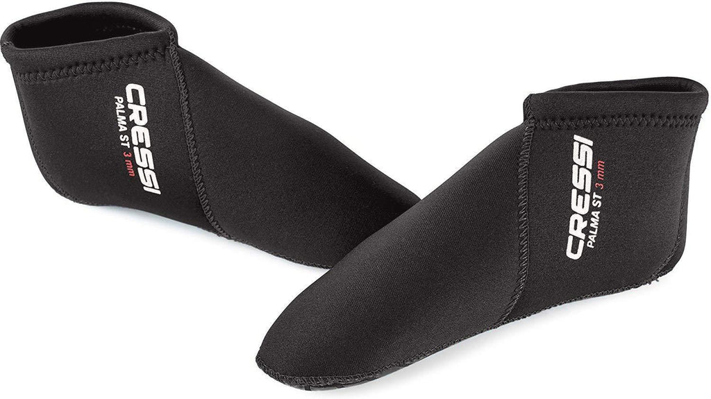 [AUSTRALIA] - Short Premium Neoprene Diving Socks 3mm | PALMA ST by Cressi: quality since 1946 Large-X-Large Black/Black 