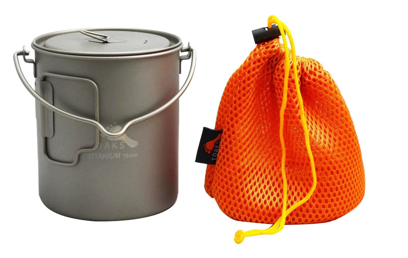 TOAKS Titanium 750ml Pot with Bail Handle - BeesActive Australia