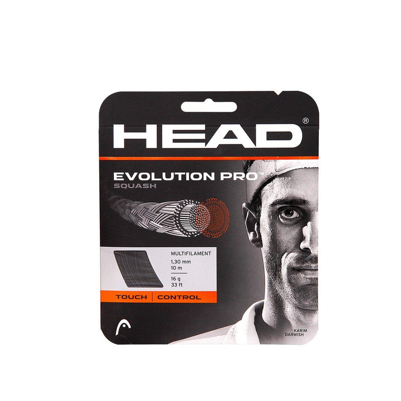 HEAD Evolution Pro 16 Gauge Squash String Black - BeesActive Australia