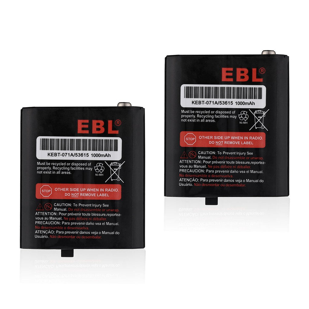 EBL 2 Packs 3.6V 1000mAh Two-Way Radio Rechargeable Batteries for 53615 KEBT-071A KEBT-071-B KEBT-071-C KEBT-071-D - BeesActive Australia