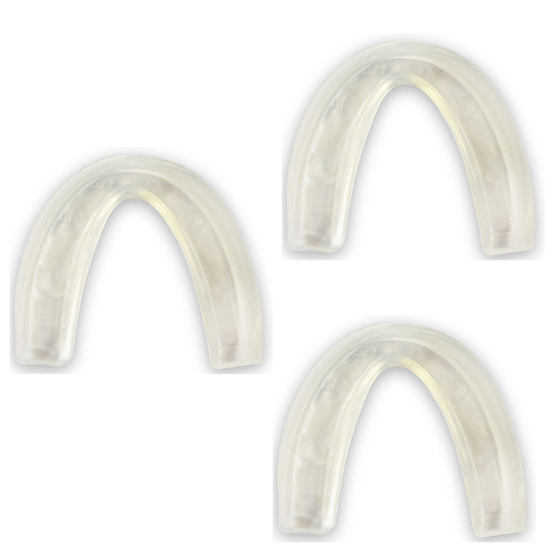 [AUSTRALIA] - 3 Pack! SafeTGard Adult Form Fit Mouthguard Without Strap Clear Youth 