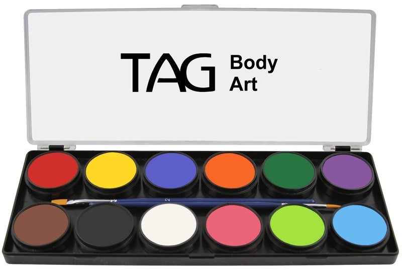 TAG Face & Body Paint - Regular Palette 12 x 10g 12 Count (Pack of 1) - BeesActive Australia