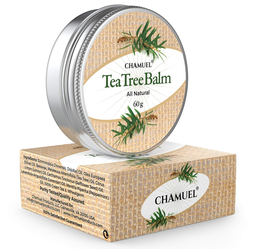 TEA TREE OIL BALM -100% All Natural | Great Cream for Soothing Skin Irritations like Eczema, Psoriasis, Rashes, Jock Itch, Folliculitis, Acne, Itches, Dry Chapped Skin, Heels, Cuticles, Hemorrhoids, Saddle Sores and more! - BeesActive Australia