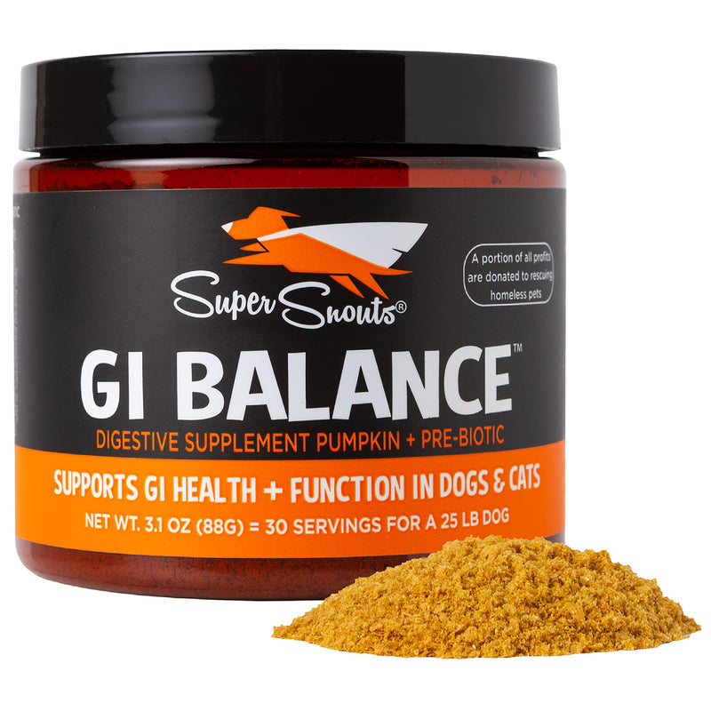 Super Snouts GI Balance Digestive Supplement for Dogs & Cats, 3.1 oz Pumpkin Powder & Prebiotic Gut Health - BeesActive Australia