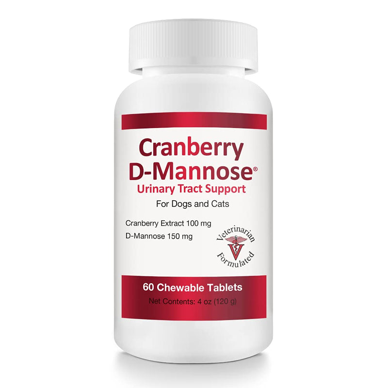 Cranberry D-Mannose Urinary Tract Support - Bladder Health Supplement for Dogs and Cats - 60 Tablets - BeesActive Australia