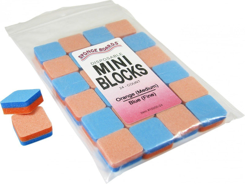 Sponge Board Foam Mini Blocks, 1 Inch By 1 Inch, 24 Pack (Orange/Blue Medium/Fine) - BeesActive Australia