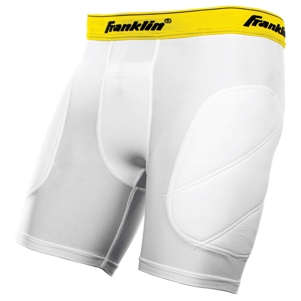 [AUSTRALIA] - Franklin Sports Youth Baseball Sliding Shorts - Padded Slide Shorts with Cup Holder - Compression Shorts Perfect For Baseball and Softball Large 