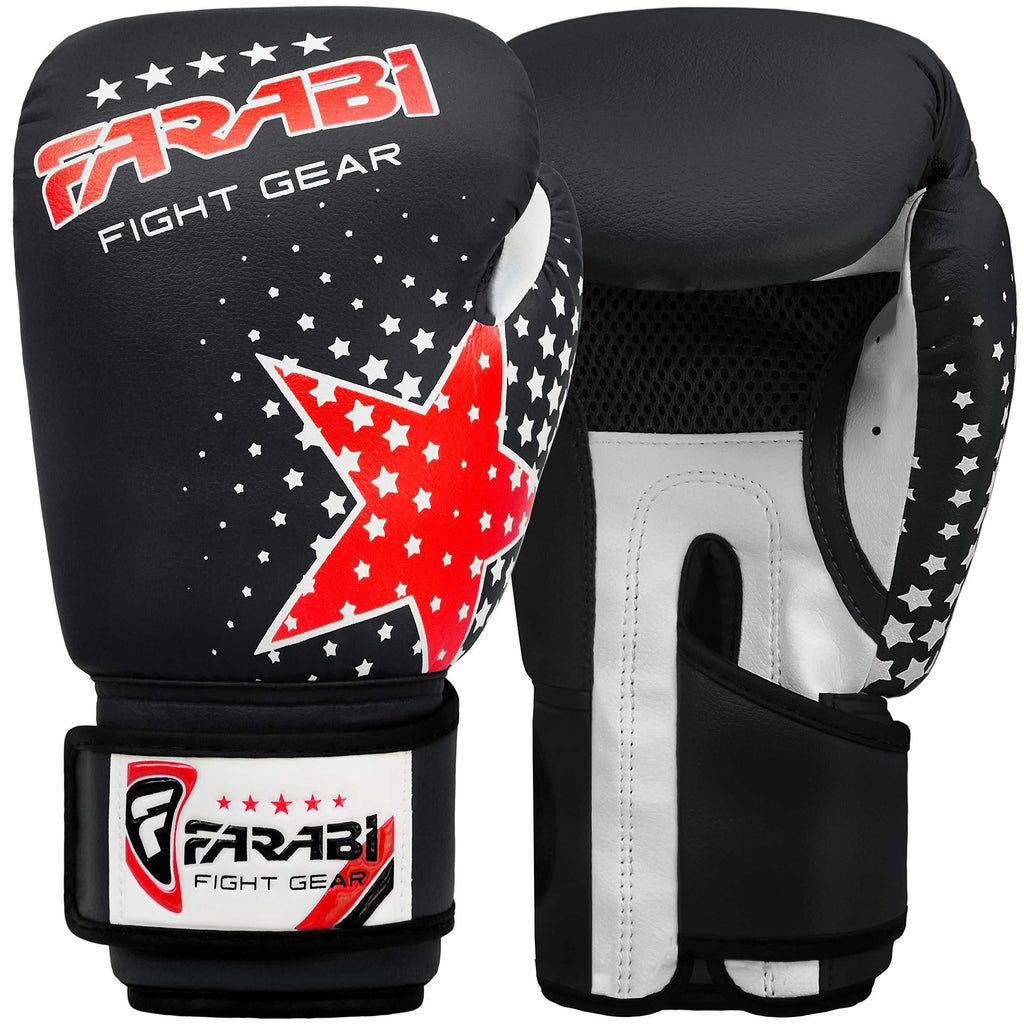 [AUSTRALIA] - Farabi Boxing Gloves 6-oz Kickboxing Kids MMA Muaythai Punching Bag Training Gloves 