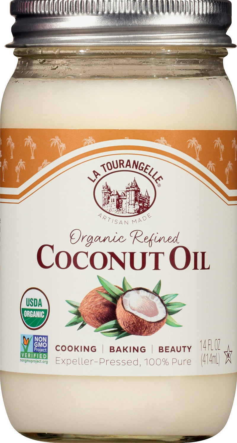 La Tourangelle, Organic Refined Coconut Oil, Great for Cooking, Baking, Hair, and Skin Care, 14 fl oz 14 Fl Oz (Pack of 1) - BeesActive Australia