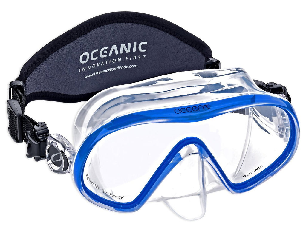 [AUSTRALIA] - Oceanic Accent Scuba Snorkeling Dive Mask Blue Medium Fit 