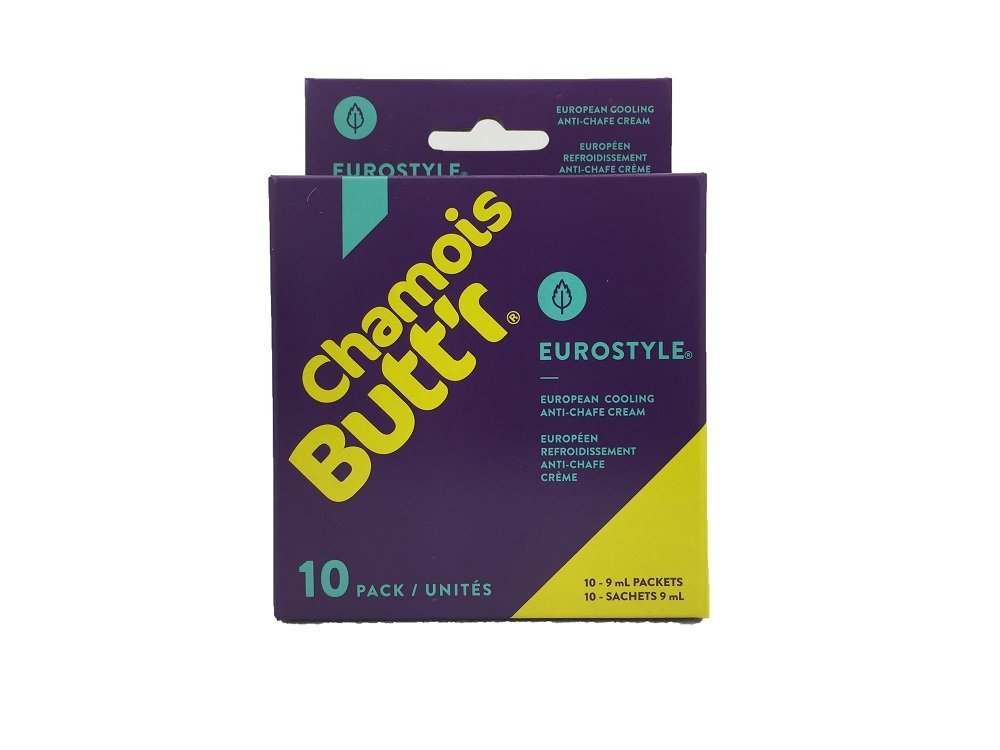 Chamois Butt'r Eurostyle Anti-Chafe Cream, 10-pack of 9mL packets - BeesActive Australia