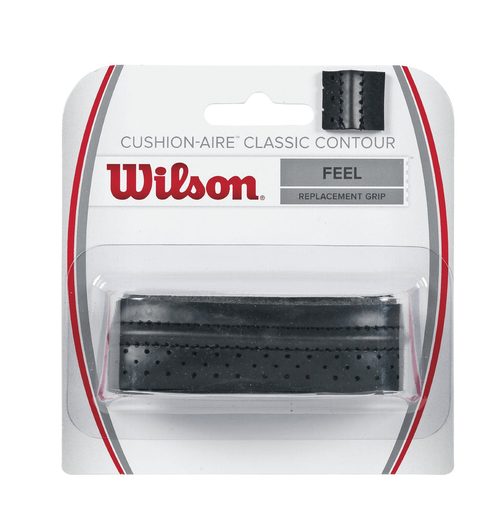 Wilson 2015 Cushion-Aire Classic Feel Contour Tennis Raquet Replacement Grip Black - BeesActive Australia
