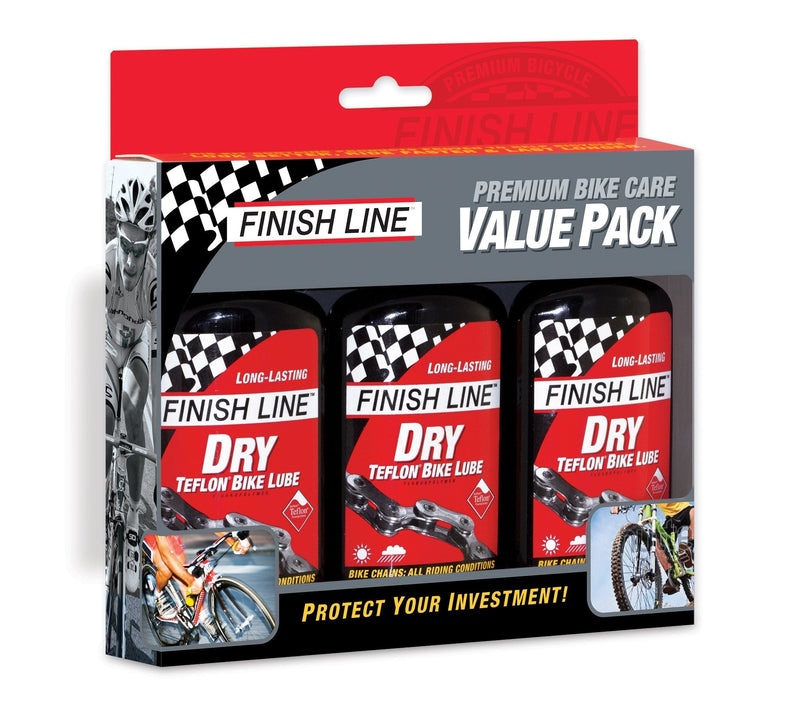 Finish Line Dry Bike Lubricant with Teflon Squeeze Bottle 4oz (set of 3) (3 Pack) 4 oz - BeesActive Australia
