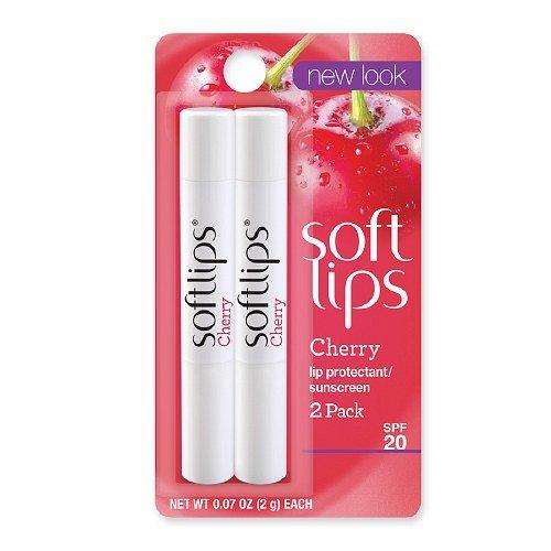 Softlips Lip Protectant/Sunscreen, Value Pack, Cherry, Twinpack - BeesActive Australia