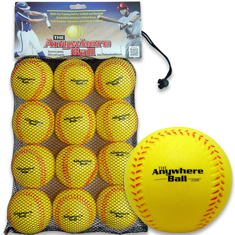 The Anywhere Ball Baseball/Softball Foam Training Ball (12 Pack) - BeesActive Australia