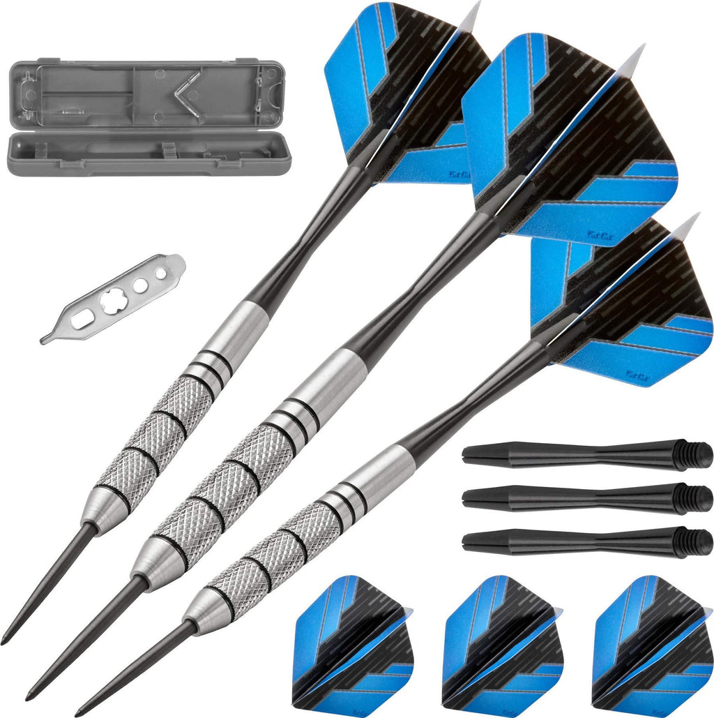 [AUSTRALIA] - Fat Cat Bulletz 90% Tungsten Steel Tip Darts with Storage/Travel Case, 23 Grams 