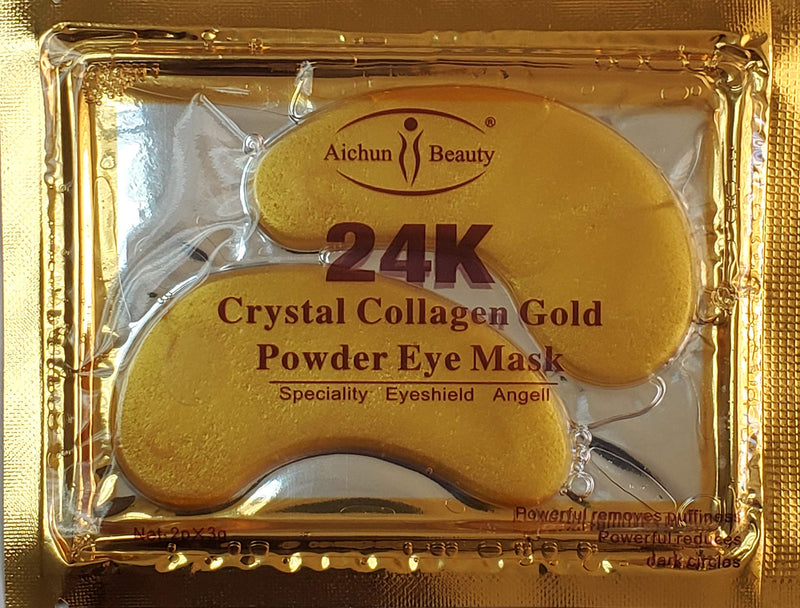 NYKKOLA 10 30 50 Pairs 24K Gold Eye Mask Powder Crystal Gel Collagen Natural Eye Pads For Anti-Aging & Moisturizing Reducing Dark Circles, Puffiness, Wrinkles (10 Pairs) 10 Pairs - BeesActive Australia