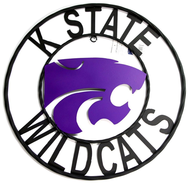 LRT SALES LLC NCAA Kansas State Wildcats Collegiate Wrought Iron Wall Decor, 18-Inch, Black/Purple - BeesActive Australia