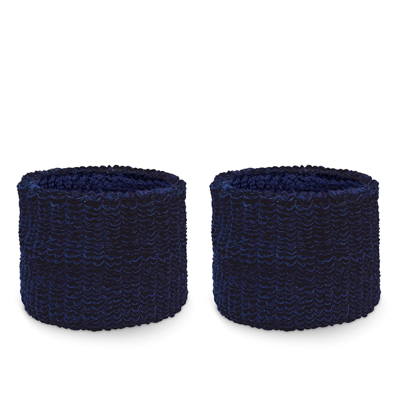 Couver Unisex Youth Kids Cotton Terry Wrist Bands / Wristbands for Event use (1 Pair) NAVY - BeesActive Australia