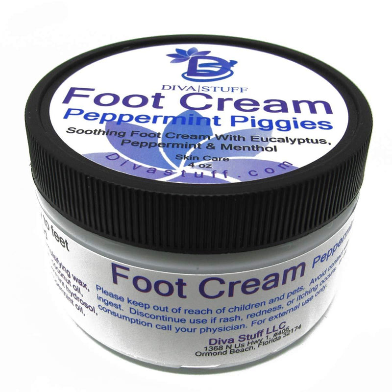 Peppermint Piggies Soothing Foot Cream w/ Eucalyptus, Peppermint & Menthol, by Diva Stuff - BeesActive Australia