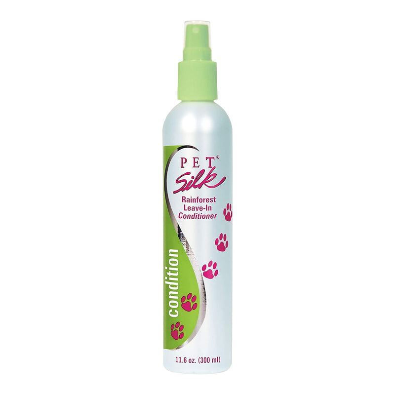 Pet Silk Conditioner - Leave Long Lasting Fresh and Clean Fragrance to Pet's Coat - Dog and Cat Hair Detangler - with Vitamin E- Safe and Gentle on Pet's Skin and Fur (Rainforest - 11.6 oz) - BeesActive Australia