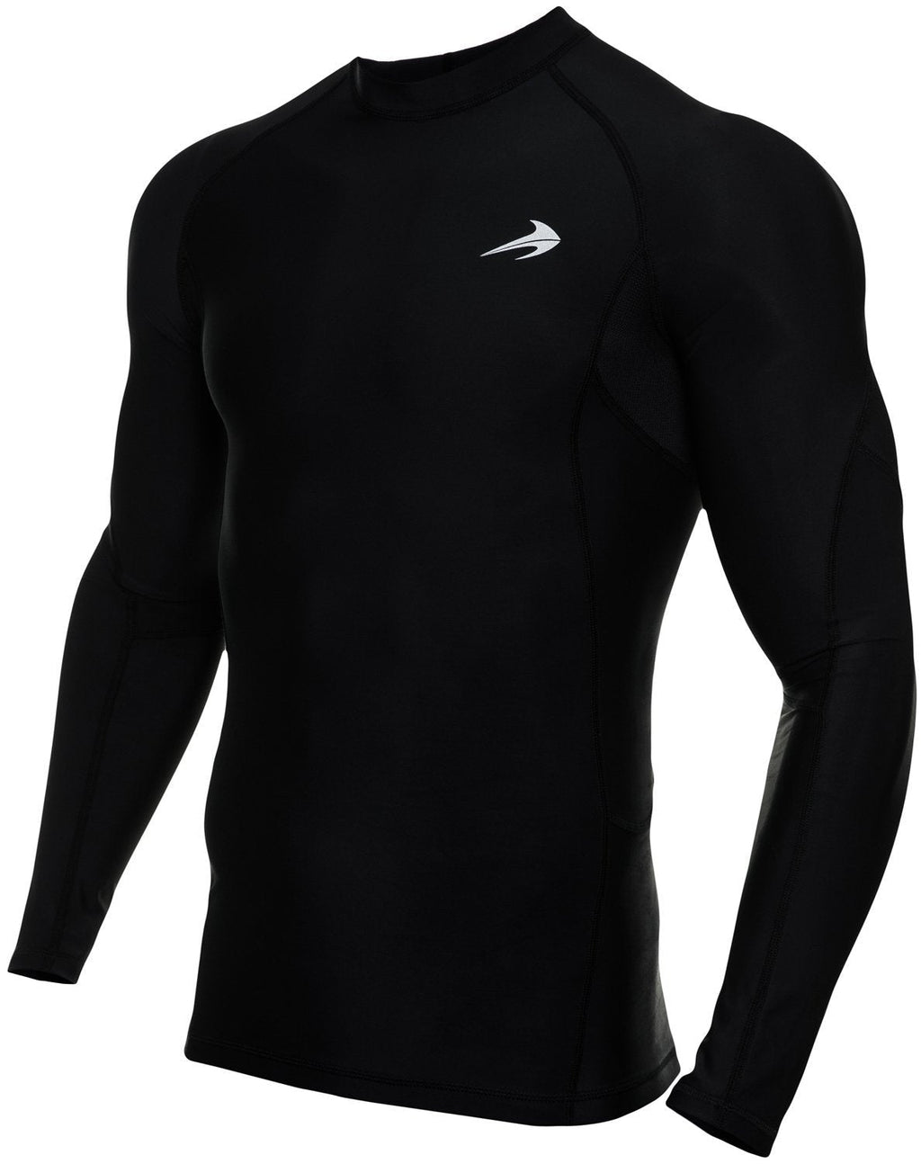 [AUSTRALIA] - CompressionZ Mens Quick Dry Compression Long Sleeve Baselayer Athletic Shirt Black X-Large 