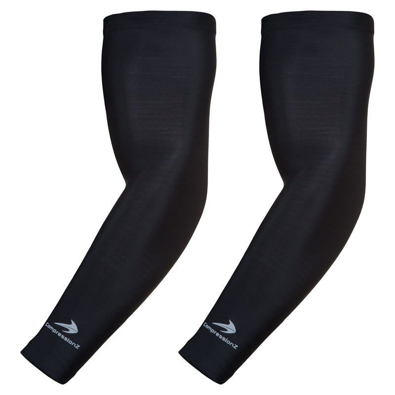 CompressionZ - Compression Arm Sleeves UV Protection, Black, L Large - BeesActive Australia
