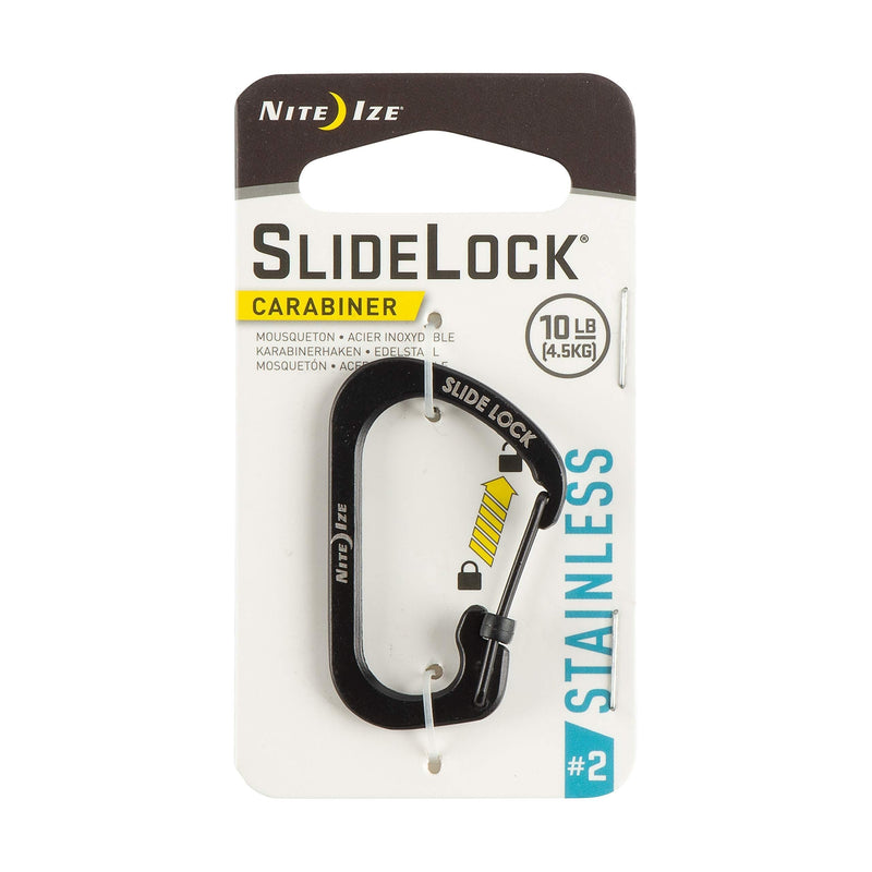 Nite Ize CSL2-01-R6 arabiner Slide Lock, Size #2, Black - BeesActive Australia