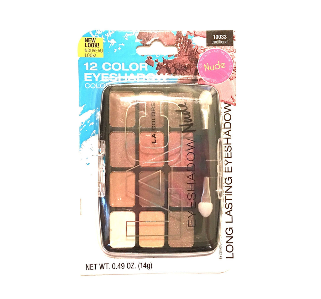 L.A. Colors 12 Color Eyeshadow Palette, Traditional - BeesActive Australia
