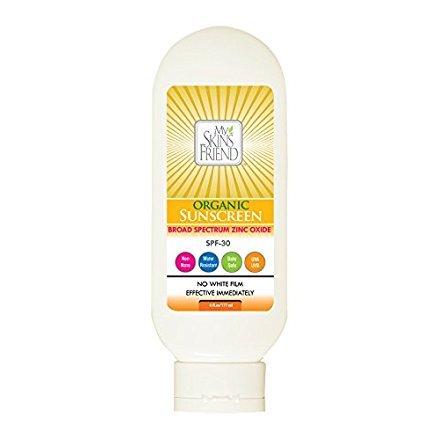 My Skin's Friend Organic Sunscreen For Face & Body SPF-30 Broad Spectrum Zinc Oxide. Water Resistant. Ultra Sheer. NO WHITE FILM. Great For The Whole Family. Perfect Under Makeup. - BeesActive Australia