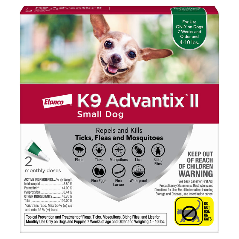 K9 Advantix II Flea and Tick Prevention for Small Dogs (4-10 Pounds) 2-Pack Small Dog Only - BeesActive Australia