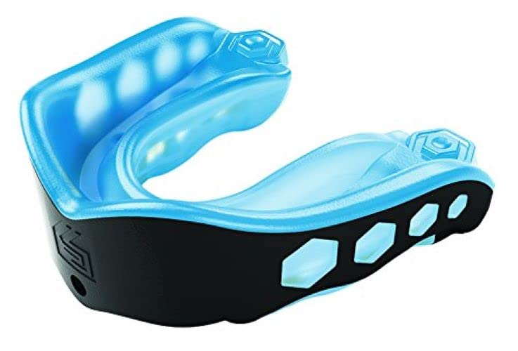 Shock Doctor Gel Max Mouth Guard, Sports Mouthguard for Football, Lacrosse, Hockey, Basketball, Flavored mouth guard, Youth & Adult Non-flavored BLUE/BLACK - BeesActive Australia