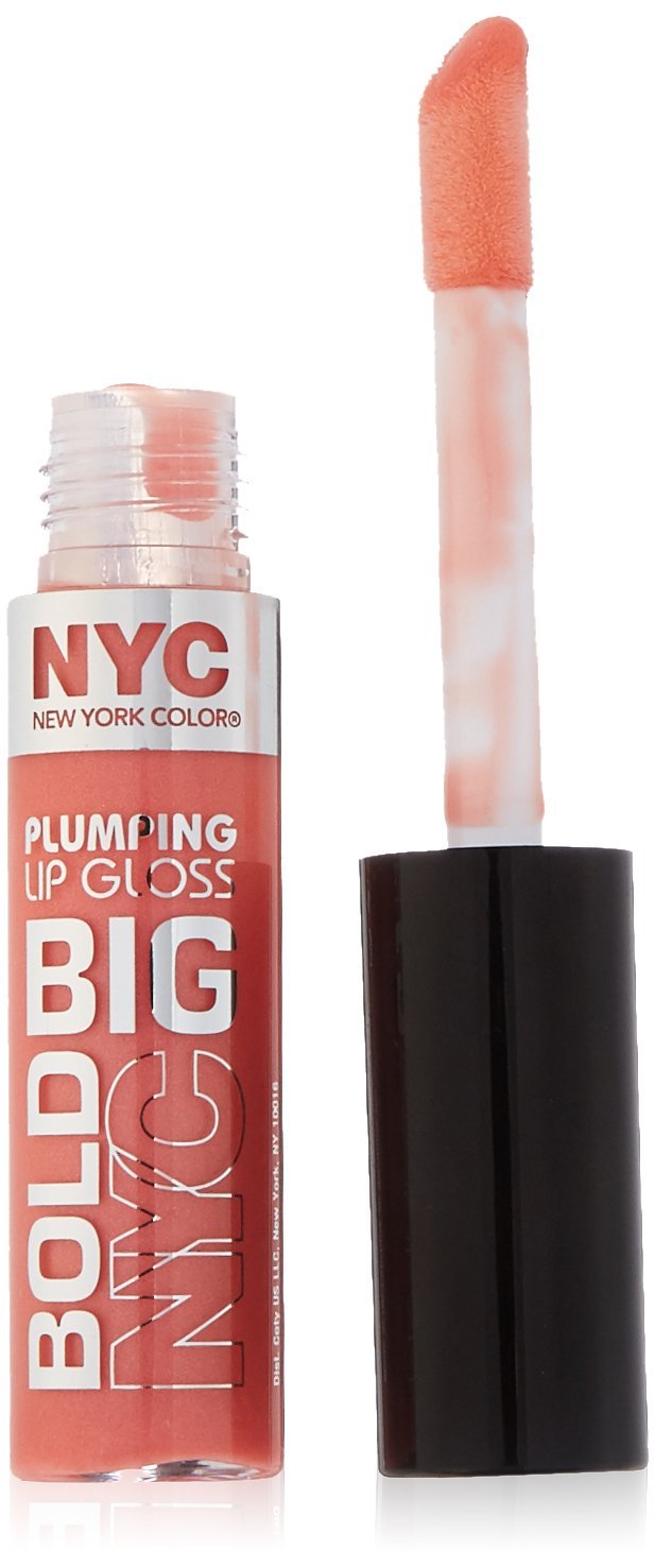 N.Y.C. New York Color Big Bold Plumping and Shine Lip Gloss, Pleasantly Plump Pink, 0.39 Fluid Ounce - BeesActive Australia