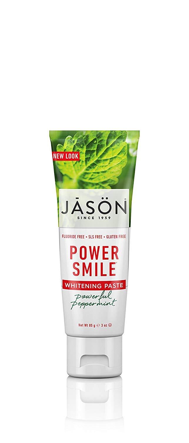 Jason Powersmile Whitening Fluoride-Free Toothpaste, Powerful Peppermint, Travel Size, 3 Oz 3 Ounce (Pack of 1) - BeesActive Australia