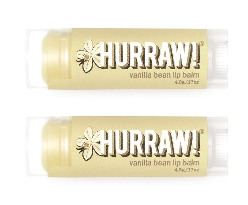 Hurraw! Vanilla Bean Lip Balm, 2 Pack: Organic, Certified Vegan, Cruelty and Gluten Free. Non-GMO, 100% Natural Ingredients. Bee, Shea, Soy and Palm Free. Made in USA - BeesActive Australia