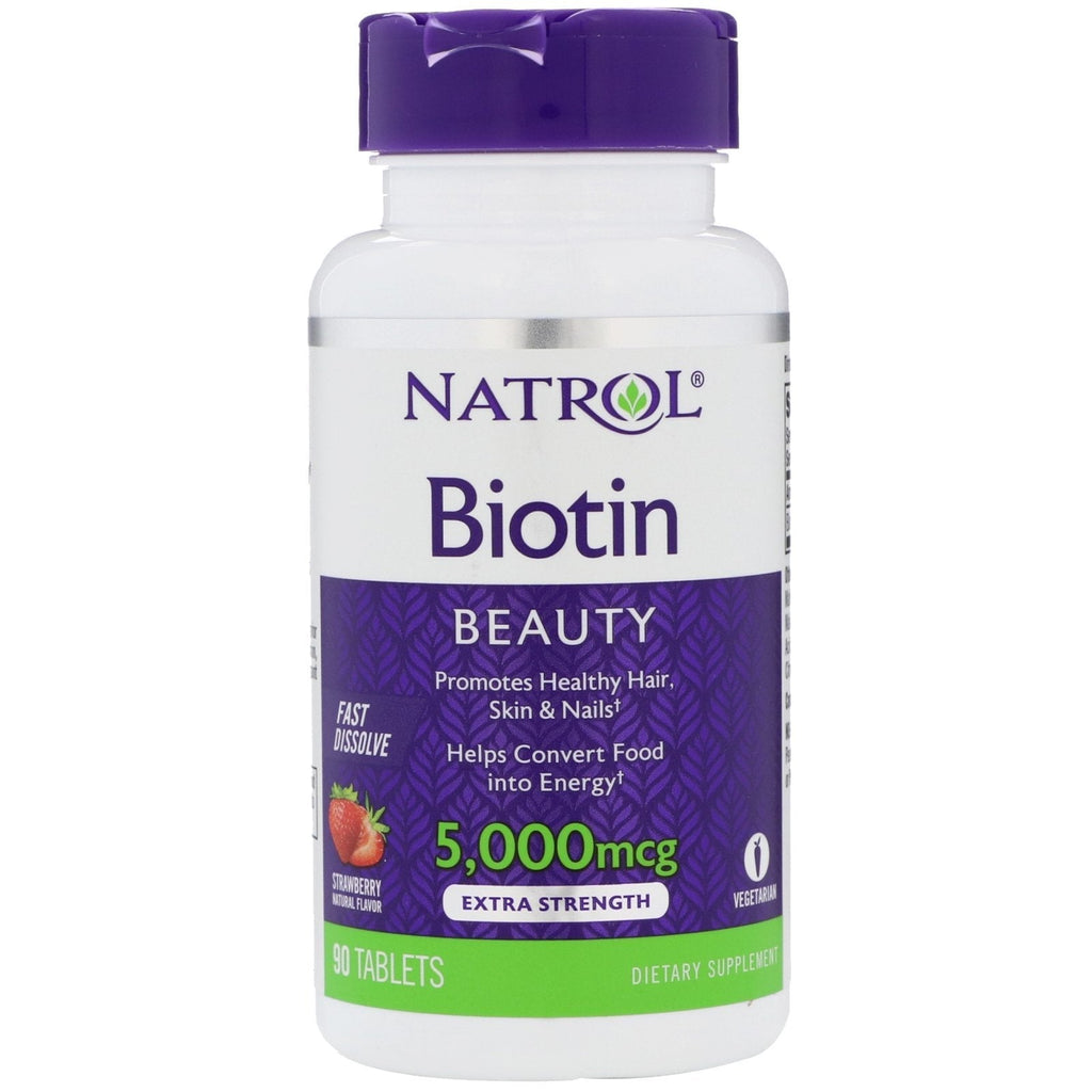 Natrol Biotin BEAUTY 5,000 mcg, 250 Fast Dissolve Tablets 250 Count (Pack of 1) - BeesActive Australia