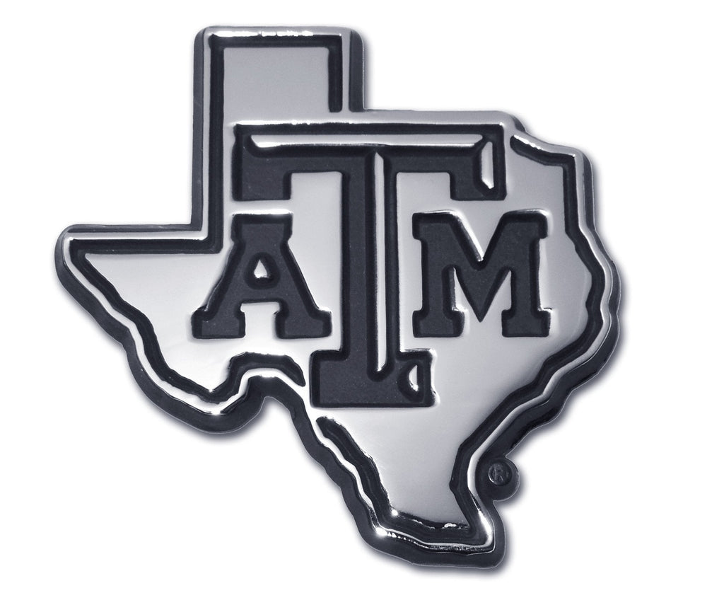 Elektroplate Texas A&M (TX Shape Debossed) Premium NCAA Athletics Car Truck Auto Emblem - BeesActive Australia